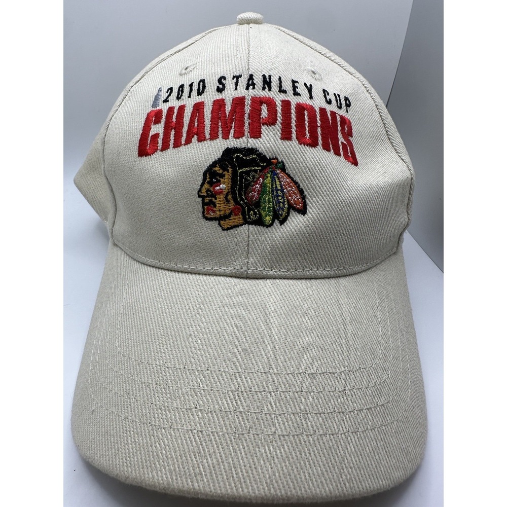 2010‎ Chicago Blackhawks Stanley Cup Champions beige hat cap